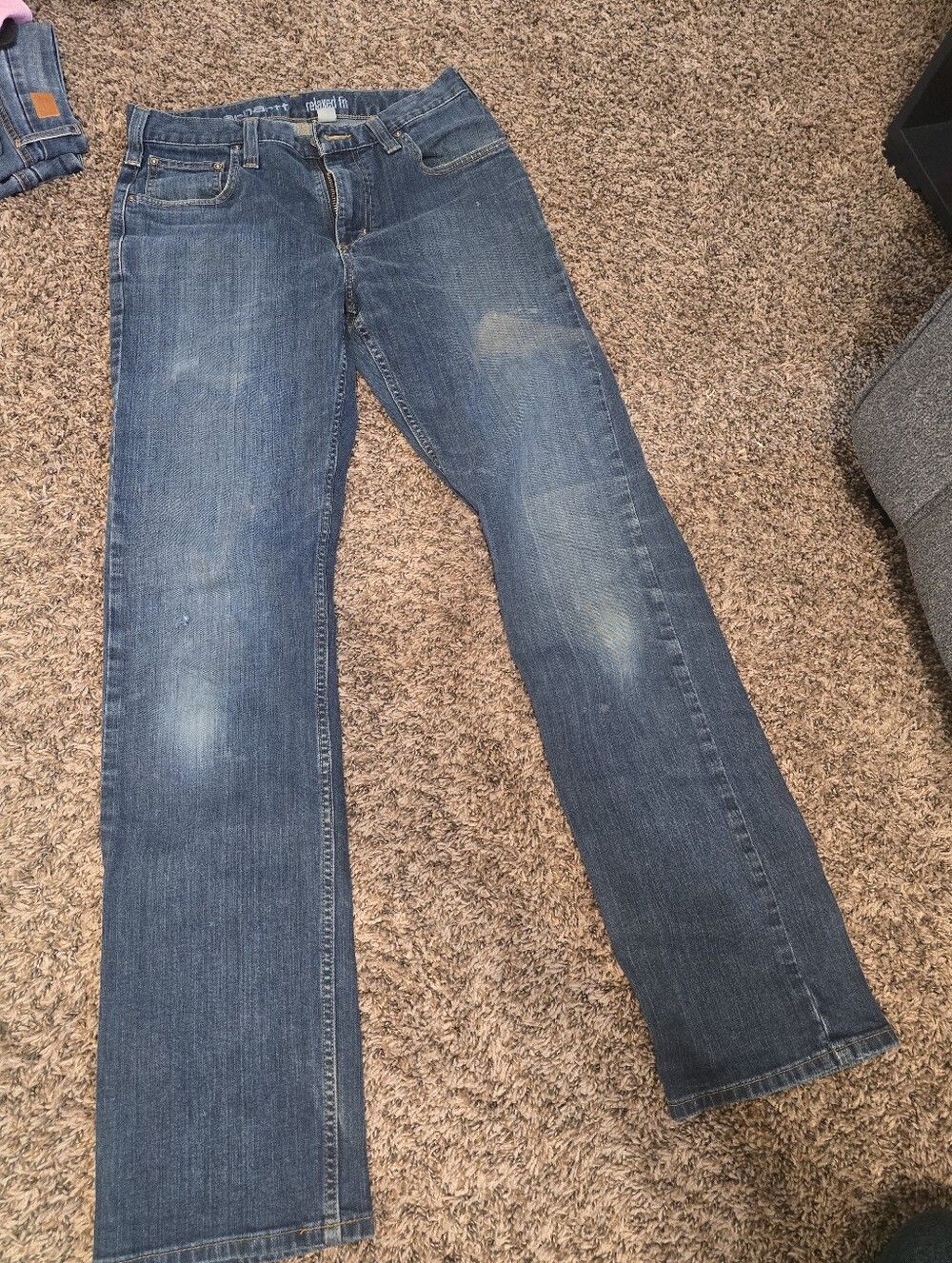 Carhartt Men's Straight-Leg Jeans in Blue Denim